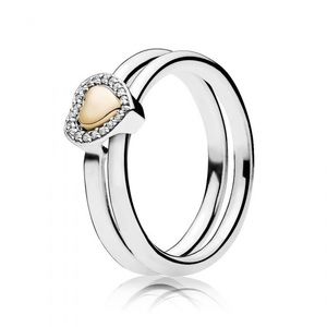 Pandora puzzle heart rings